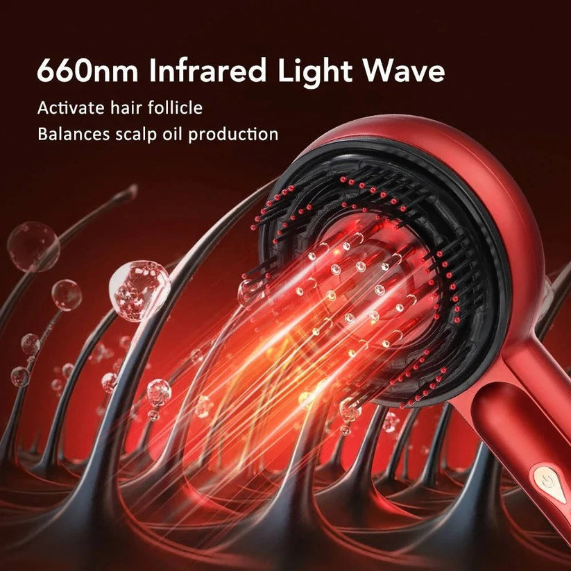 The Root-Revive Pro: 650nm Red Light Scalp Massager for Hair Density