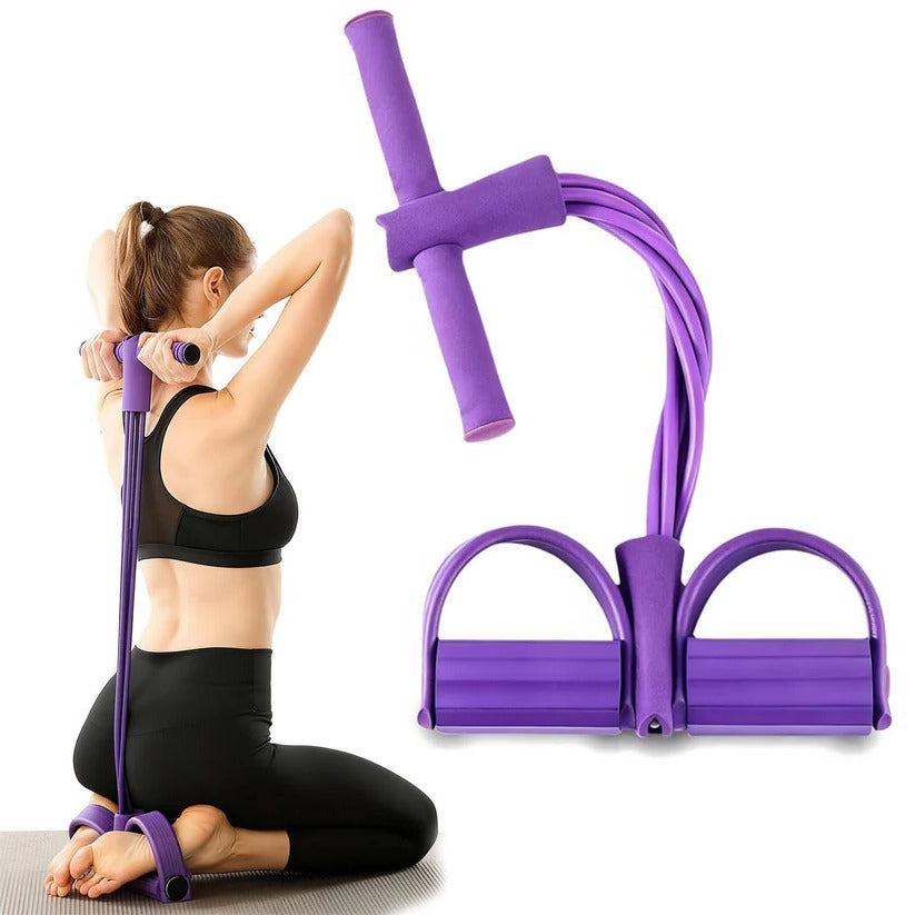 The Omni-Toner: 4-Tube Resistance Band with Detachable Pro-Grips