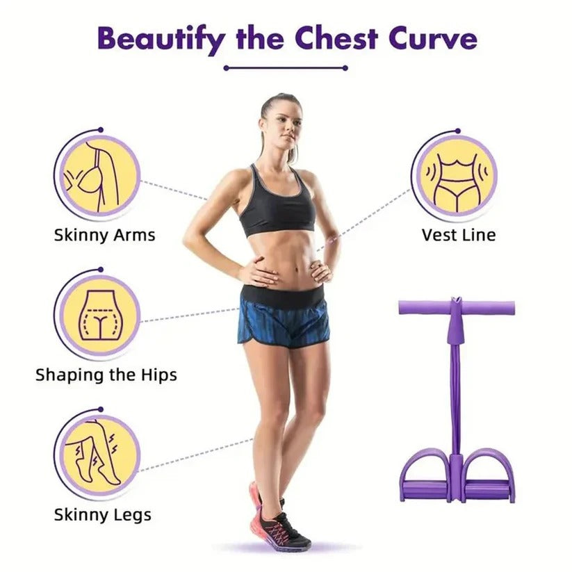 The Omni-Toner: 4-Tube Resistance Band with Detachable Pro-Grips