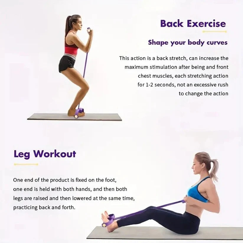 The Omni-Toner: 4-Tube Resistance Band with Detachable Pro-Grips