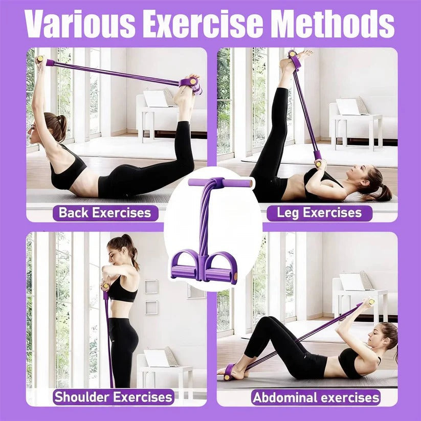 The Omni-Toner: 4-Tube Resistance Band with Detachable Pro-Grips