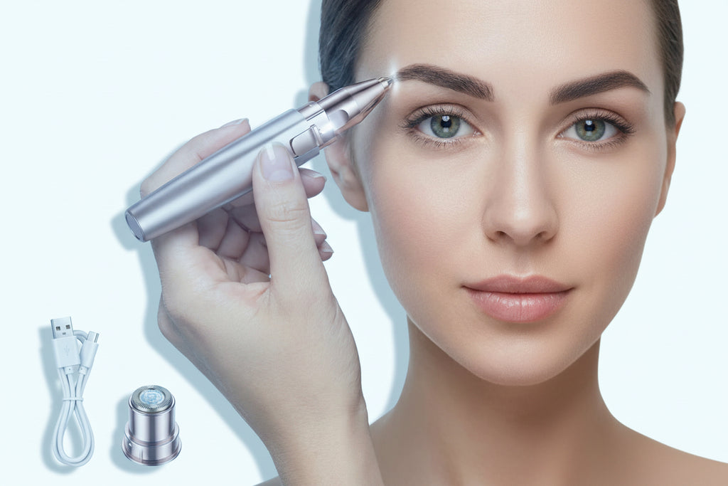 The Flawless-Base Pro: 2-in-1 LED Facial Epilator for Smooth Makeup Application