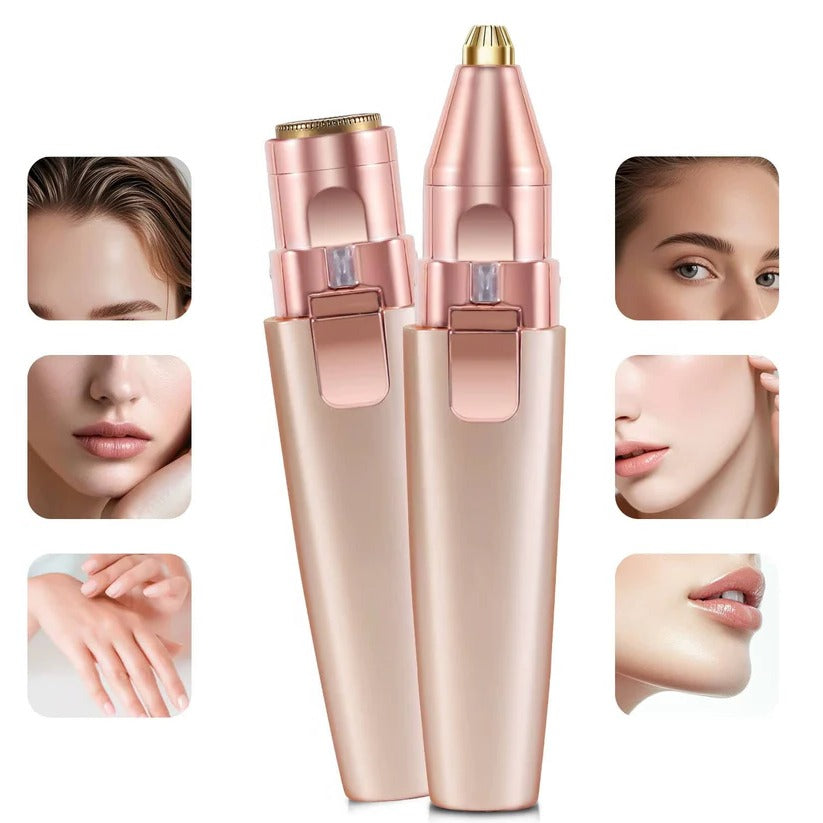 The Flawless-Base Pro: 2-in-1 LED Facial Epilator for Smooth Makeup Application