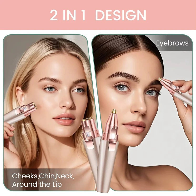 The Flawless-Base Pro: 2-in-1 LED Facial Epilator for Smooth Makeup Application