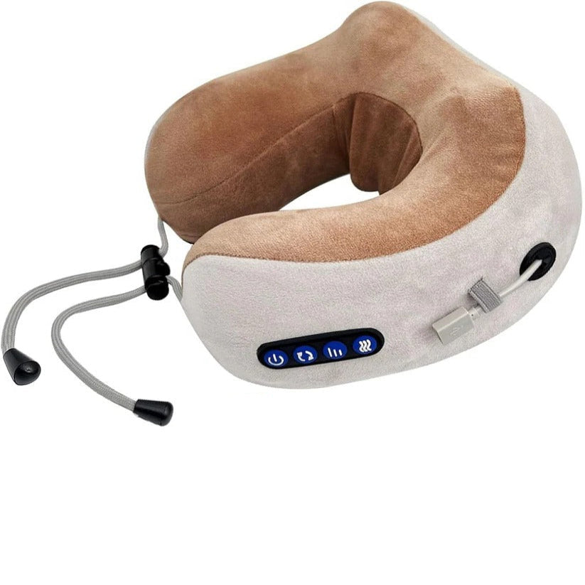 The Pulse-Cloud Voyager: Ergonomic Neck Pillow with Real-Touch Massage Nodes