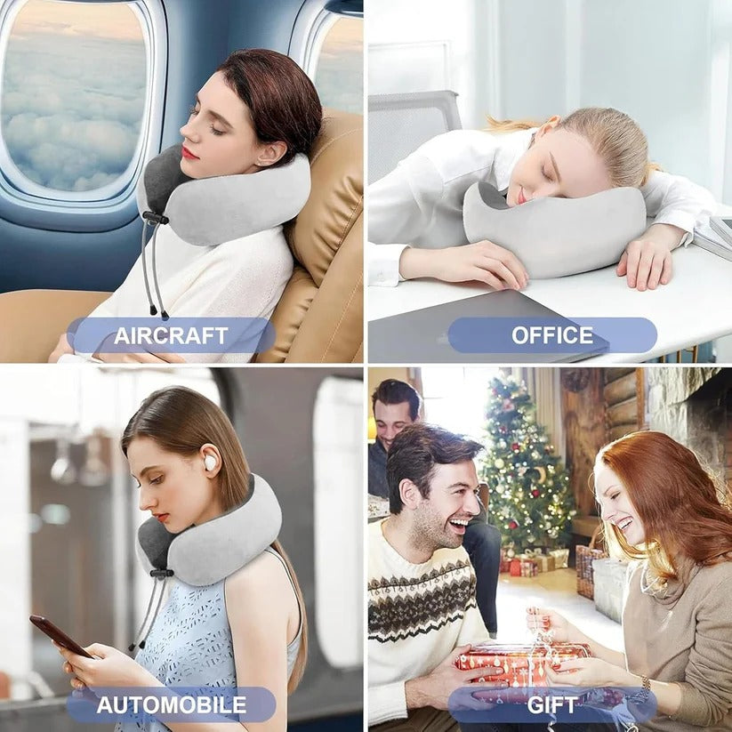 The Pulse-Cloud Voyager: Ergonomic Neck Pillow with Real-Touch Massage Nodes