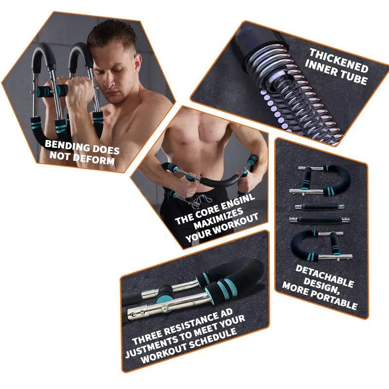 The Iron-Pump Pro: Adjustable 60-90 Lbs Chest Expander for Men