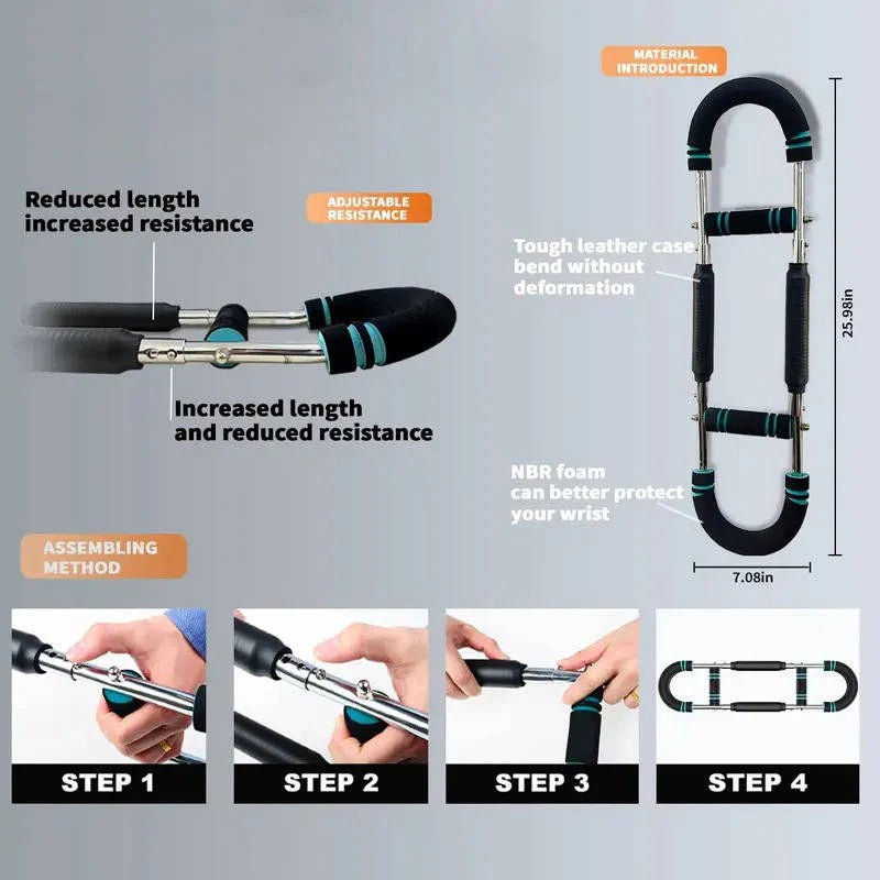 The Iron-Pump Pro: Adjustable 60-90 Lbs Chest Expander for Men