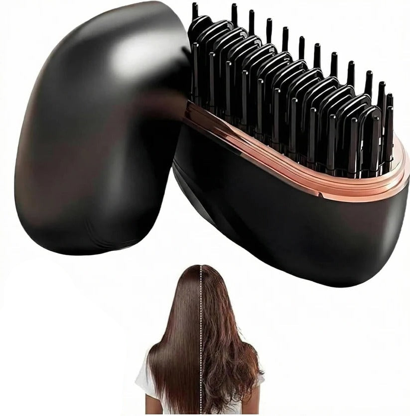 The Pocket-Gloss: Ultra-Compact Cordless Straightening Comb for Instant Touch-Ups