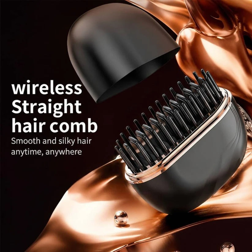 The Pocket-Gloss: Ultra-Compact Cordless Straightening Comb for Instant Touch-Ups