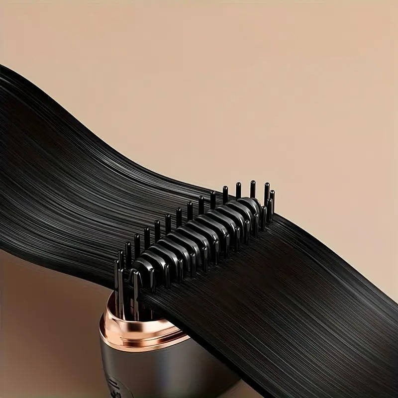 The Pocket-Gloss: Ultra-Compact Cordless Straightening Comb for Instant Touch-Ups