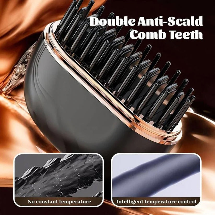 The Pocket-Gloss: Ultra-Compact Cordless Straightening Comb for Instant Touch-Ups