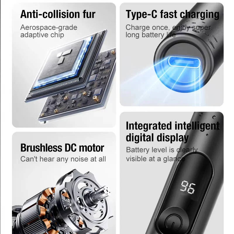 The Precision-Edge: Professional Nose & Ear Trimmer with Anti-Snag Tech