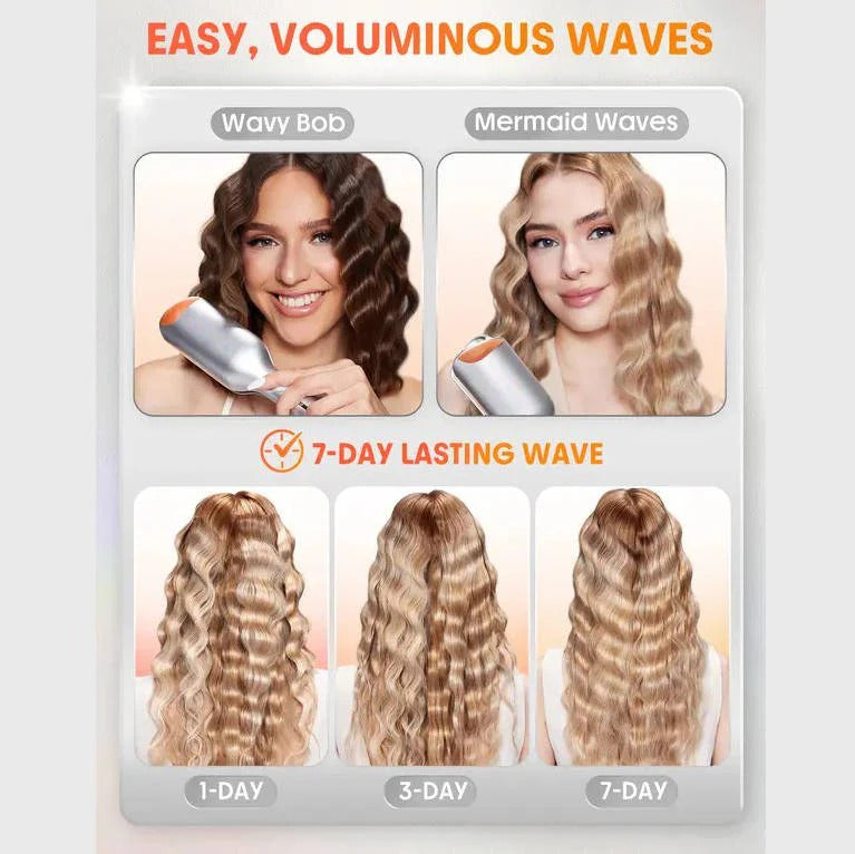 The Mermaid-Wave Pro: 25mm Dual Barrel Waver for Effortless Beachy Texture